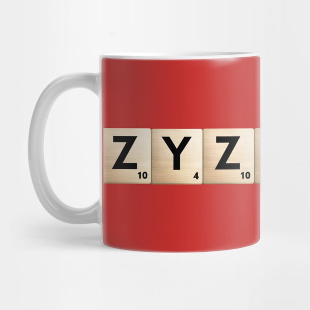 ZYZZYVA Scrabble by Scrabble Shirt Bizarre